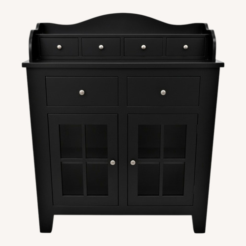 Used Pier 1 Imports Black Wood Cabinet for sale on AptDeco