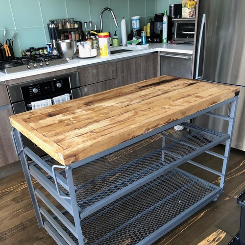 Used ABC Carpet & Home Weld Wood & Steel Bakers Rack for sale on AptDeco
