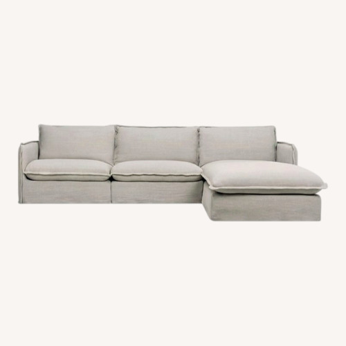 Used Sixpenny Natural Fabric 3+ Piece Sectional for sale on AptDeco