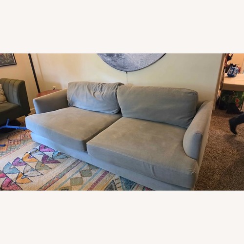 Used West Elm Haven Light Gray Fabric 2 Seater Sofa for sale on AptDeco