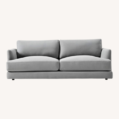 Used West Elm Haven Light Gray Fabric 2 Seater Sofa for sale on AptDeco