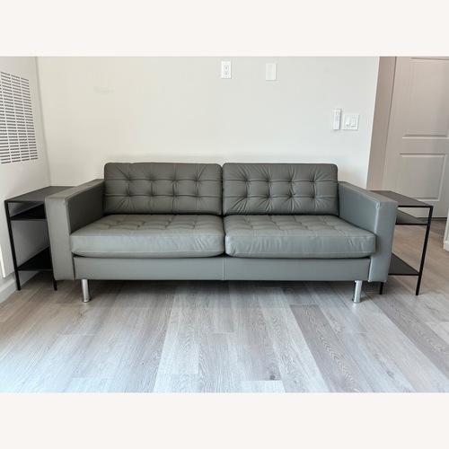 Used IKEA Morabo Dark Gray Leather 3+ Seater Sofa for sale on AptDeco