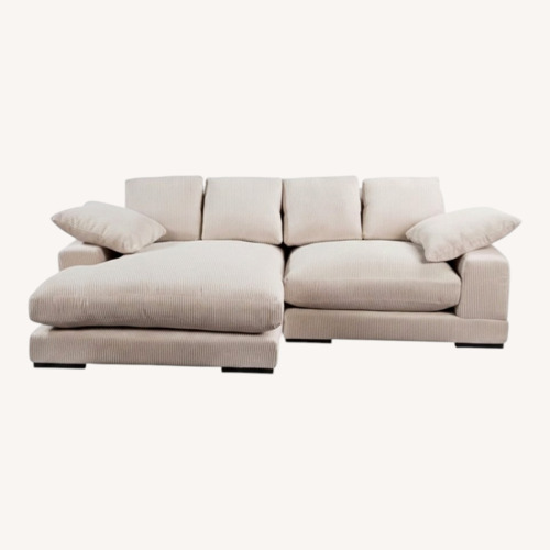 Used Dyphor Cream Corduroy Sofa for sale on AptDeco
