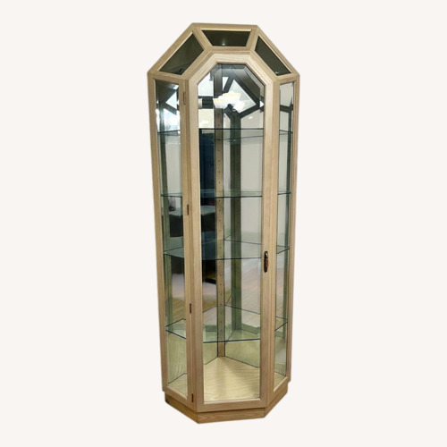 Used Lighted Corner Curio Cabinet for sale on AptDeco