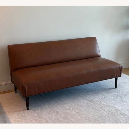 Used Faux Leather Couch for sale on AptDeco