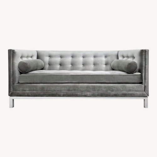 Used Jonathan Adler Lampert Light Gray Velvet 3+ Seater Sofa for sale on AptDeco