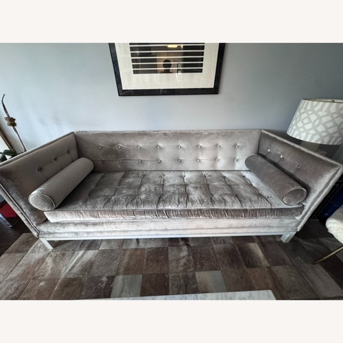 Used Jonathan Adler Lampert Light Gray Velvet 3+ Seater Sofa for sale on AptDeco