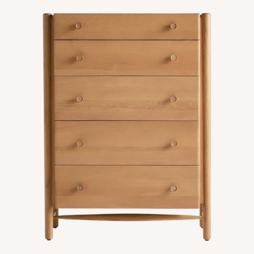 Used Anthropologie Roma Oak Wood Five-Drawer Dresser for sale on AptDeco