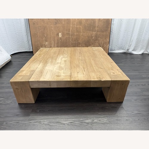 Used Restoration Hardware Natural Wood Coffee Table for sale on AptDeco