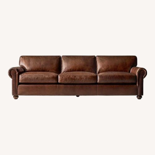 Used Restoration Hardware Lancaster Leather Sofa 10’ for sale on AptDeco