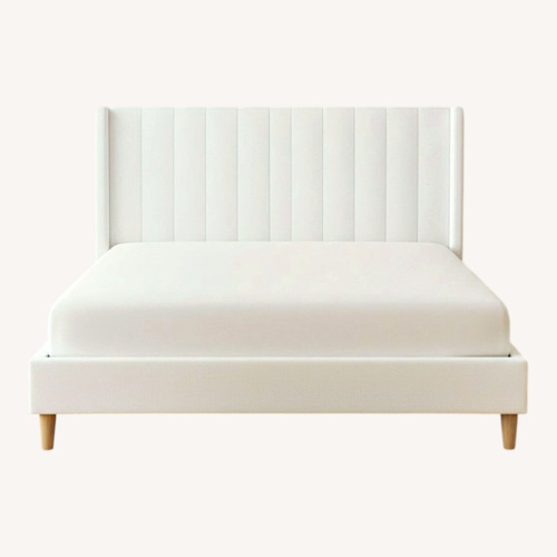 Used Eriksay Low Profile Upholstered Platform Bed with Wingback Headboard for sale on AptDeco
