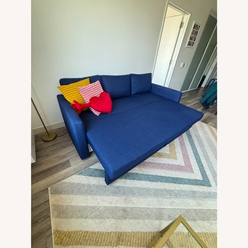 Used IKEA Friheten Blue Fabric Sleeper Sofa for sale on AptDeco