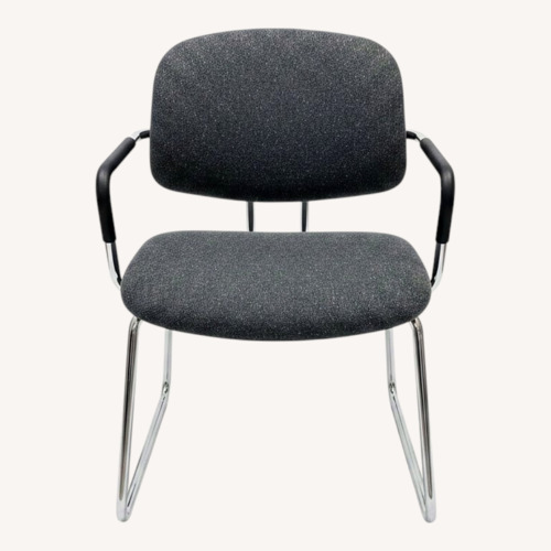 Used Hon Navy felt Modern Armchair for sale on AptDeco