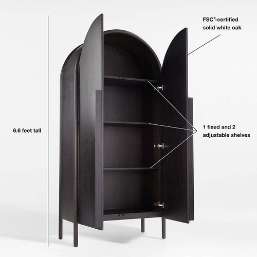 Used Crate & Barrel Leanne Ford Wood Armoire for sale on AptDeco