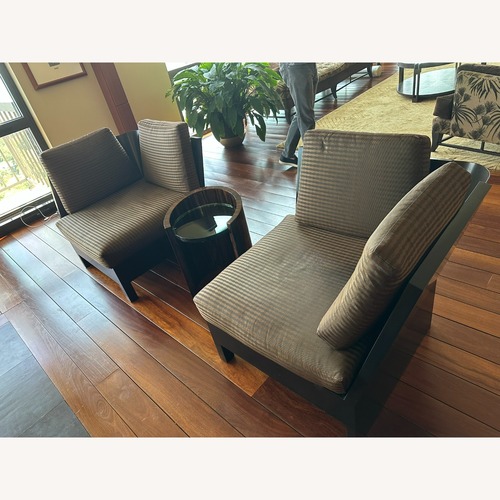 Used Contemporary Donghia Corner Chairs a Pair for sale on AptDeco