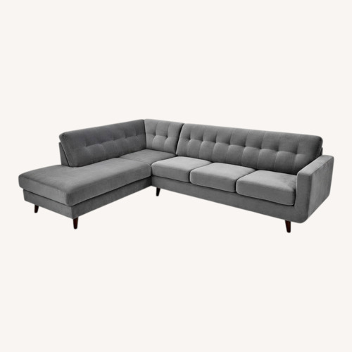 Used Living Spaces Allie Light Gray Fabric Sleeper Sofa for sale on AptDeco