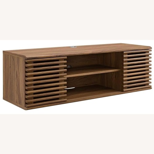 Used Ashley Natural Wood Media Storage for sale on AptDeco