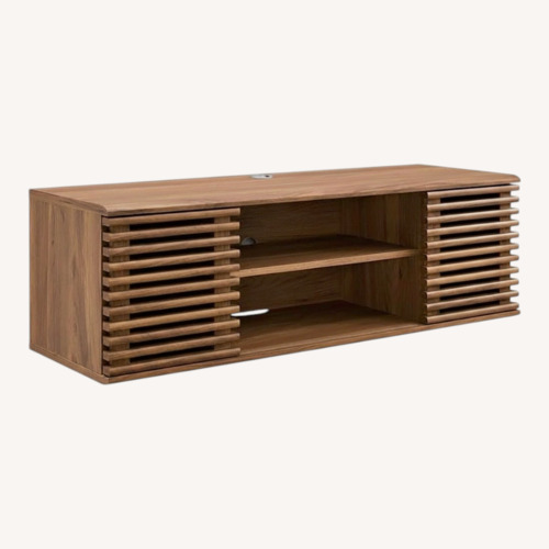 Used Ashley Natural Wood Media Storage for sale on AptDeco