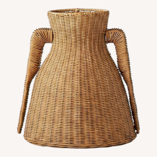 Used CB2 Luana Woven Natural Vase Medium for sale on AptDeco