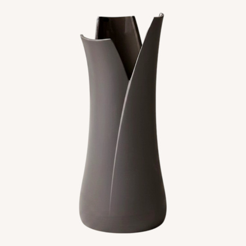 Used CB2 Kos Charcoal Grey Porcelain Vase for sale on AptDeco