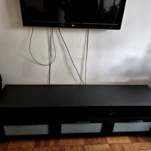 Used IKEA Black Wood Media Storage for sale on AptDeco