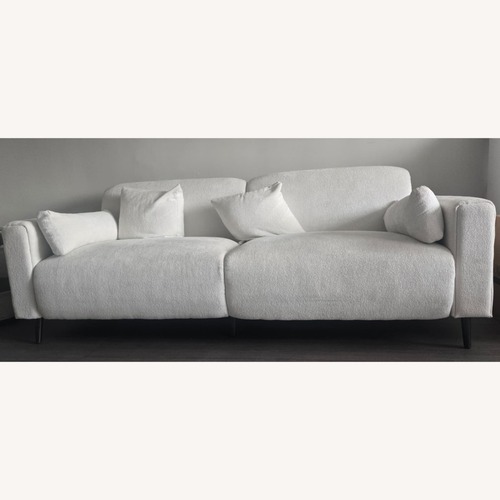 Used Modern Bouclé Sofa in White for sale on AptDeco