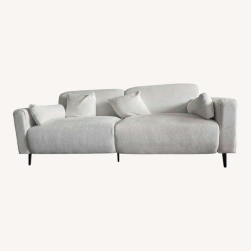 Used Modern Bouclé Sofa in White for sale on AptDeco