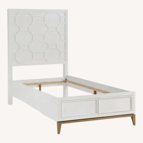 Used Macy's Rachael Ray Chelsea Twin Panel Bed White for sale on AptDeco