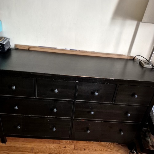 Used IKEA Black Wood Dresser for sale on AptDeco