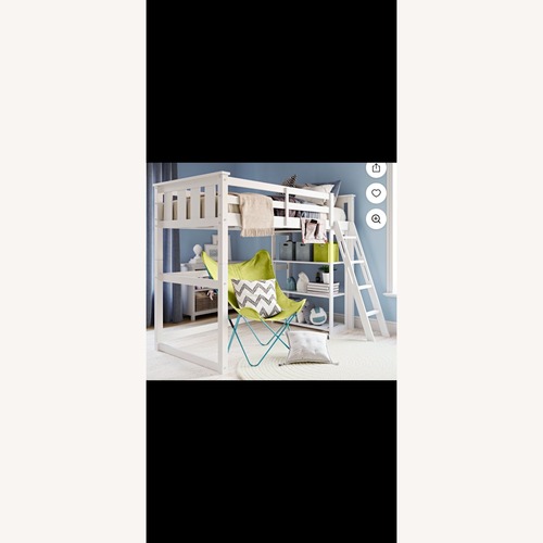 Used Kane White Wood Twin Loft Bed for sale on AptDeco