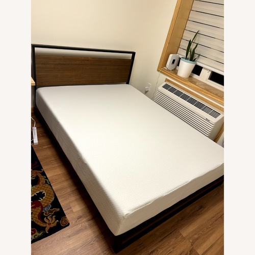 Used Amazon Dark Brown Wood Full Bed for sale on AptDeco