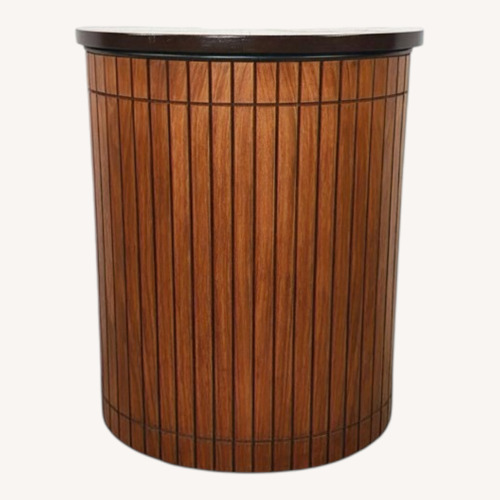 Used Vintage Modern Slatted Wood Hamper for sale on AptDeco