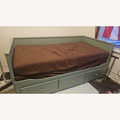 Used IKEA Green Wood Daybed for sale on AptDeco