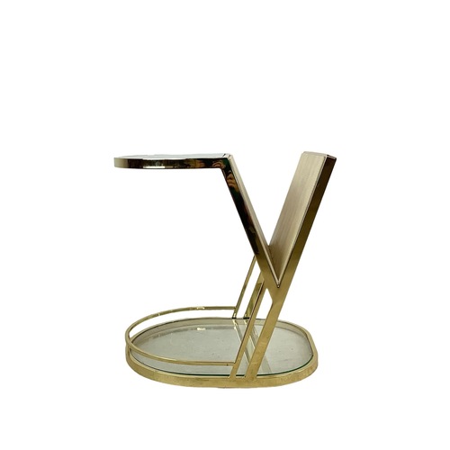 Used Vintage Brass Regency Magazine Side Table for sale on AptDeco