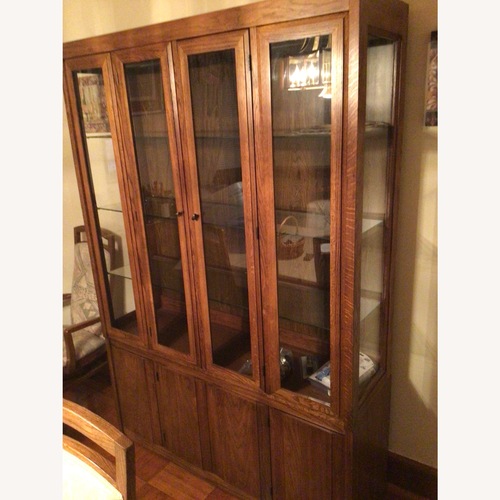 Used Thomasville Dining Room Set Six Chairs Two Leaves for sale on AptDeco