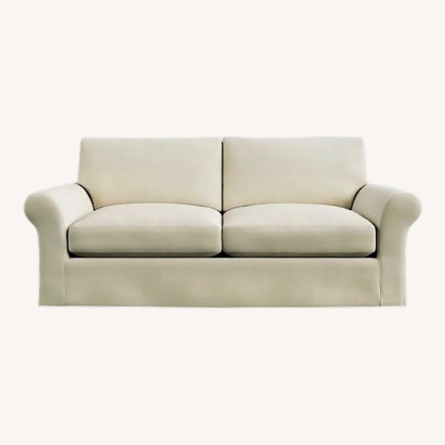 Used Pottery Barn White Cotton Sleeper Sofa for sale on AptDeco