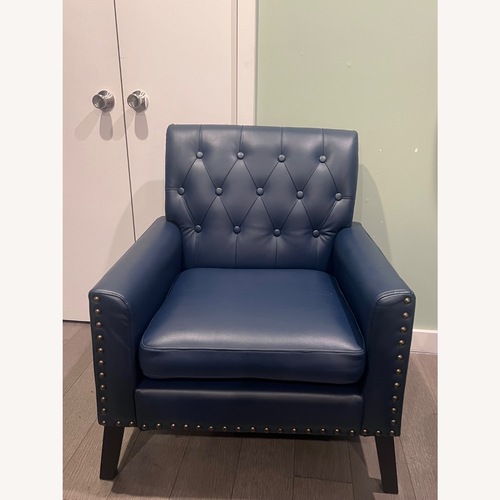 Used Wayfair Set of Blue Armchairs for sale on AptDeco