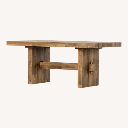 Used West Elm Dark Emmerson Brown Wood Dining Table with Bench for sale on AptDeco
