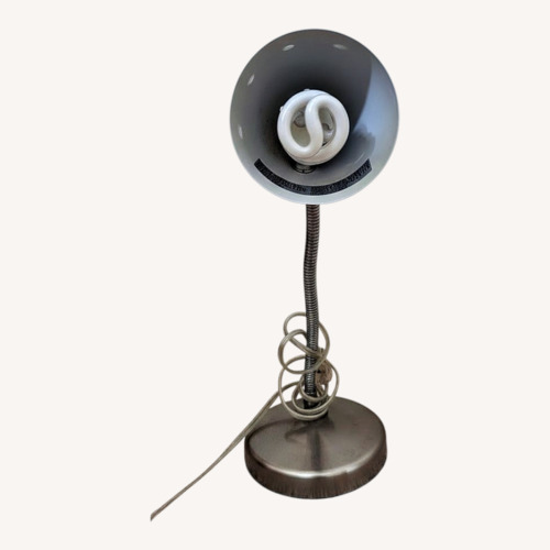 Used White Table Lamp including Working Bulb for sale on AptDeco