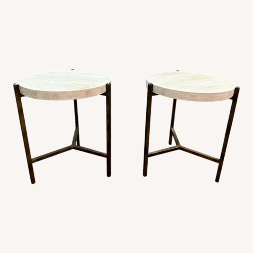 Used White Stone Side Tables for sale on AptDeco