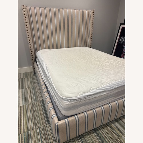 Used Fabric Queen Bed for sale on AptDeco
