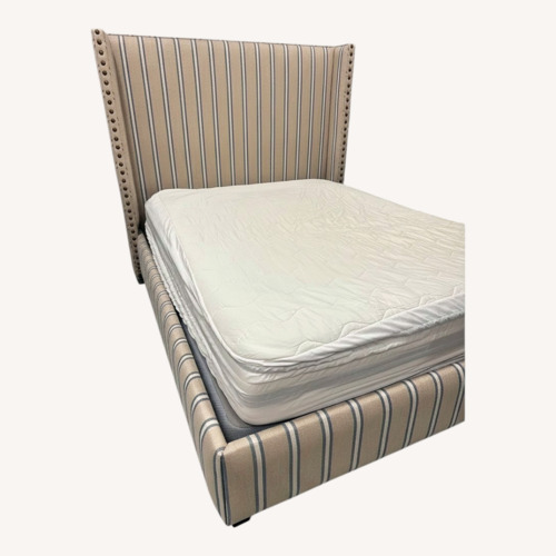 Used Fabric Queen Bed for sale on AptDeco