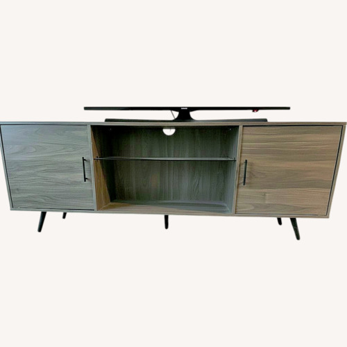 Used Dark Brown Wood Media Storage for sale on AptDeco