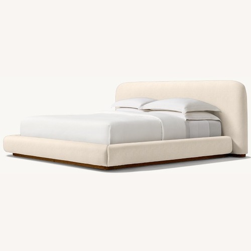 Used Restoration Hardware Lola Extended Panel Bed King | Natural for sale on AptDeco