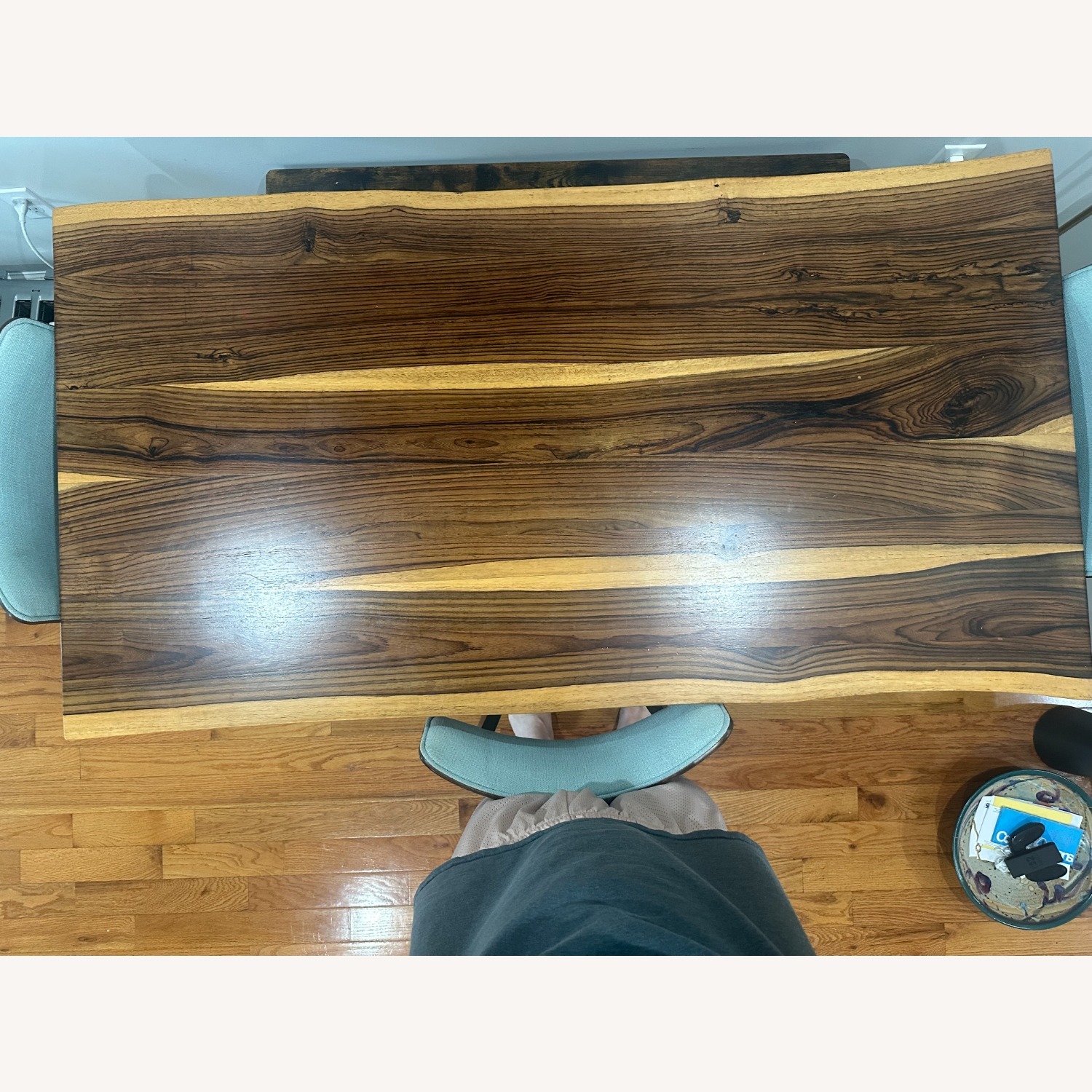 Dark Brown Wood Dining Table - image-5