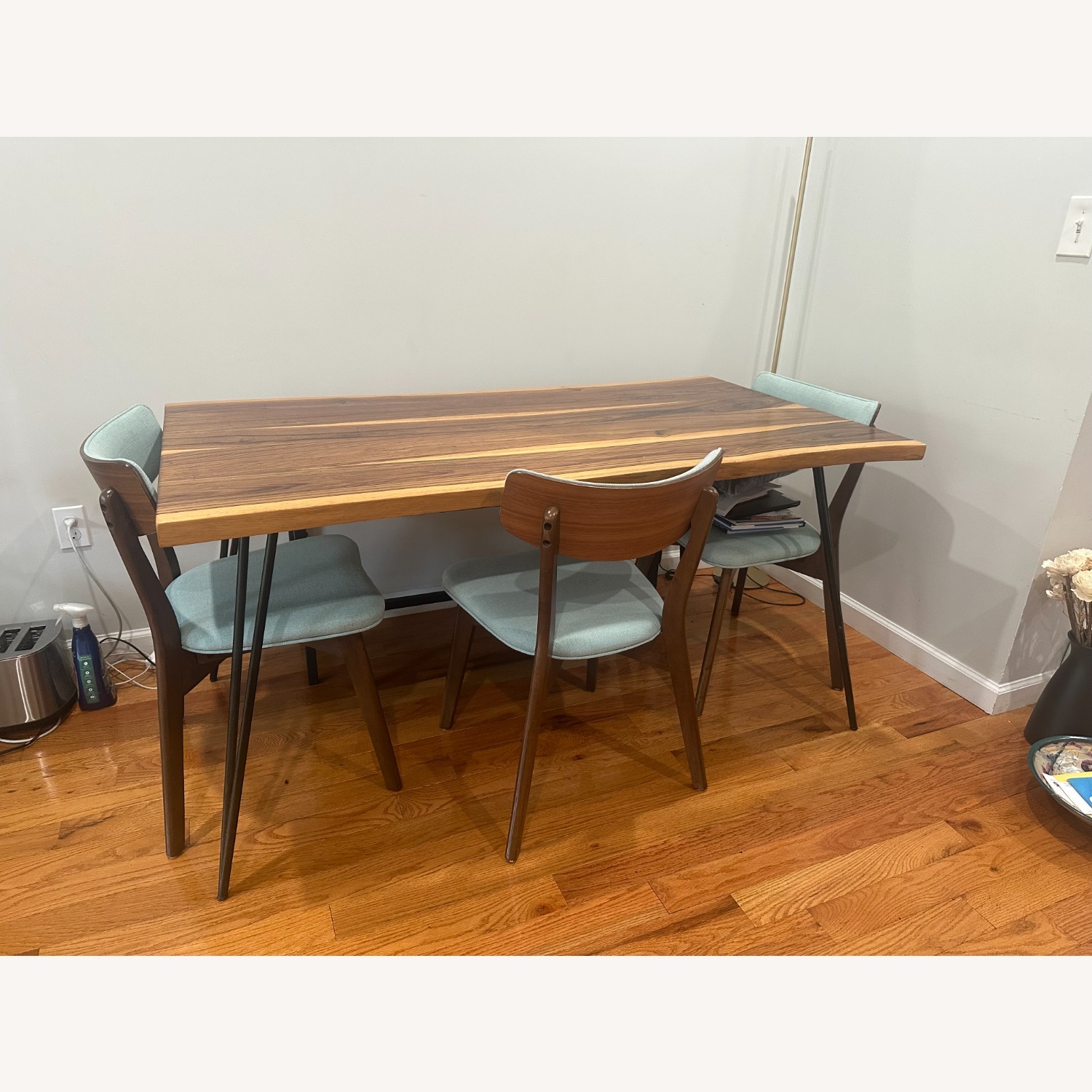 Dark Brown Wood Dining Table - image-3
