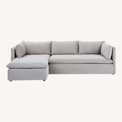 Used West Elm Light Gray 2 Piece Sectional for sale on AptDeco
