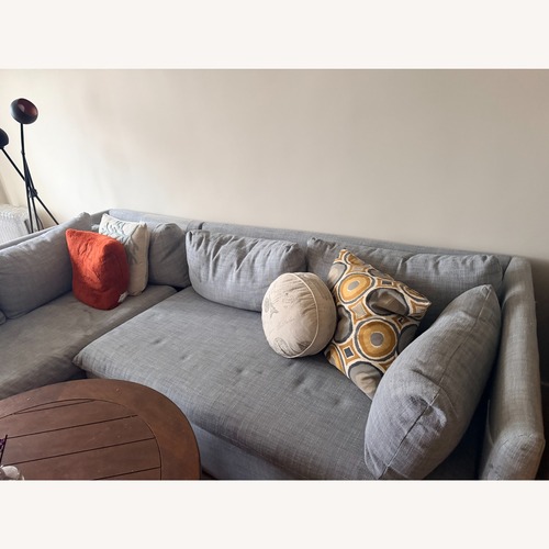 Used West Elm Light Gray 2 Piece Sectional for sale on AptDeco
