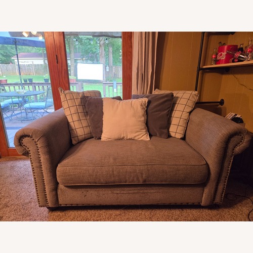 Used Light Gray Fabric Loveseat for sale on AptDeco