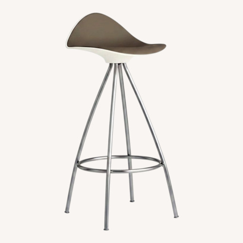 Used Dark Gray/White Metal Barstool for sale on AptDeco